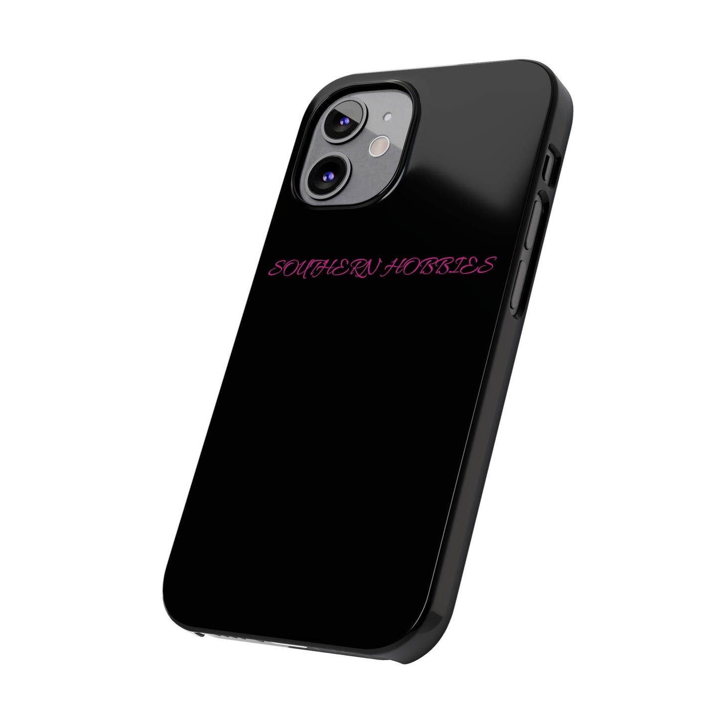 PINK ON BLACK TOUGH DROP SLIM IOHONE CASE