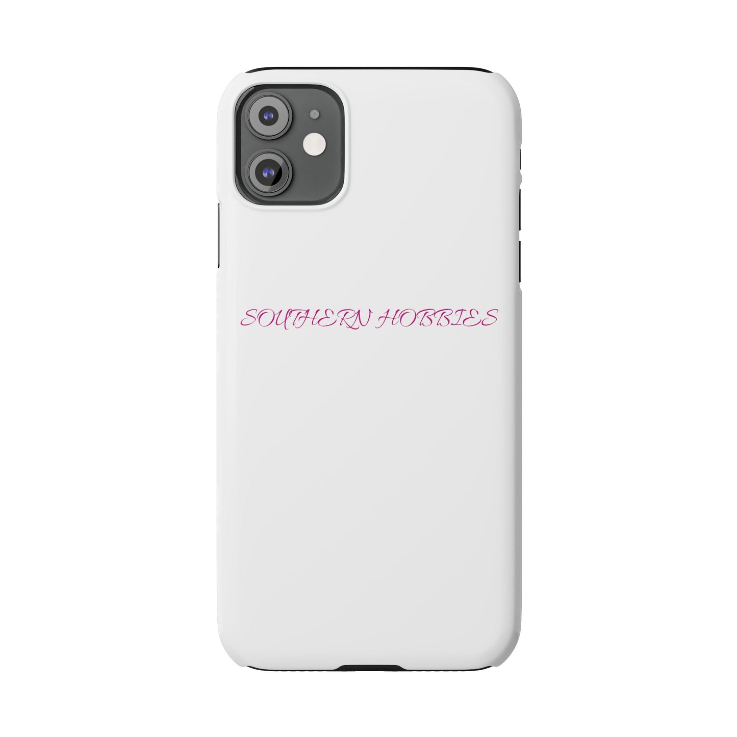 PINK ON WHITE TOUGH DROP SLIM IPHONE CASE