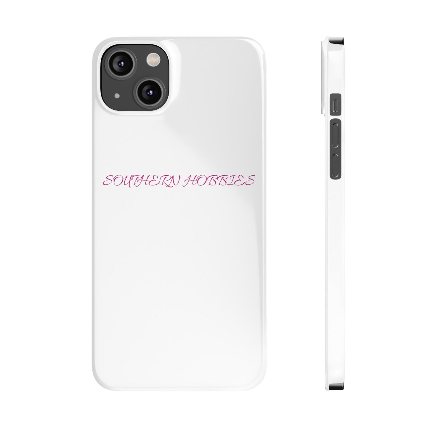 PINK ON WHITE TOUGH DROP SLIM IPHONE CASE