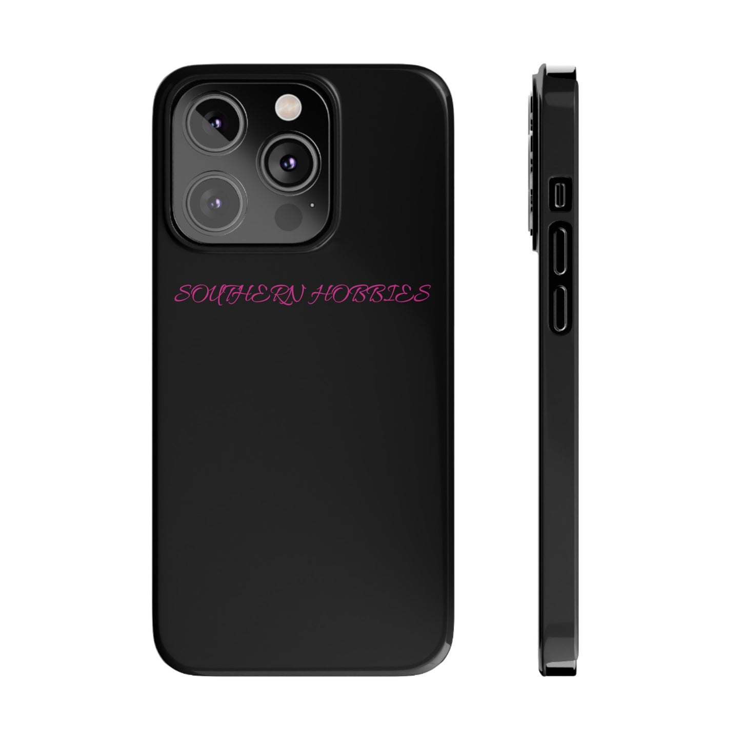 PINK ON BLACK TOUGH DROP SLIM IOHONE CASE