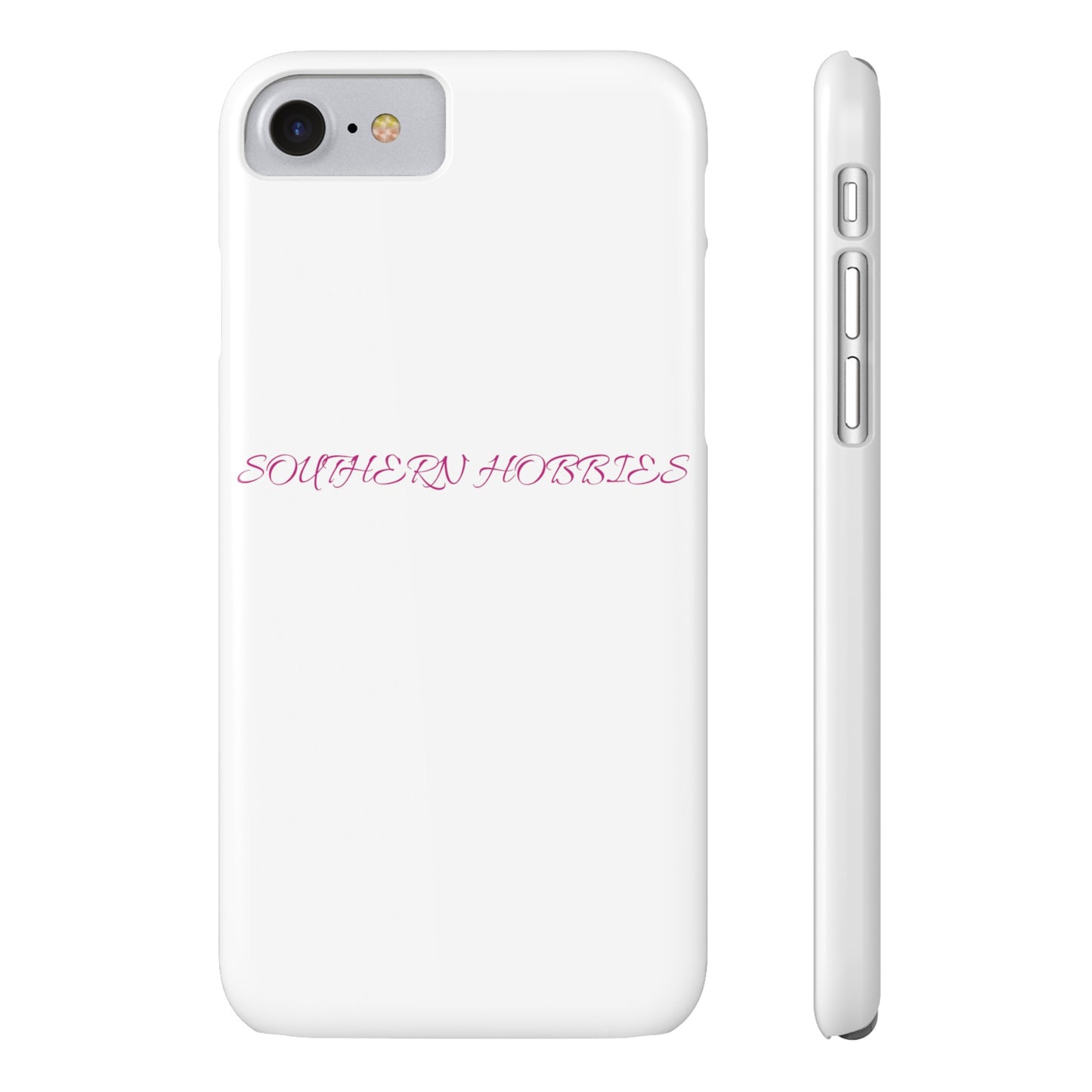 PINK ON WHITE TOUGH DROP SLIM IPHONE CASE