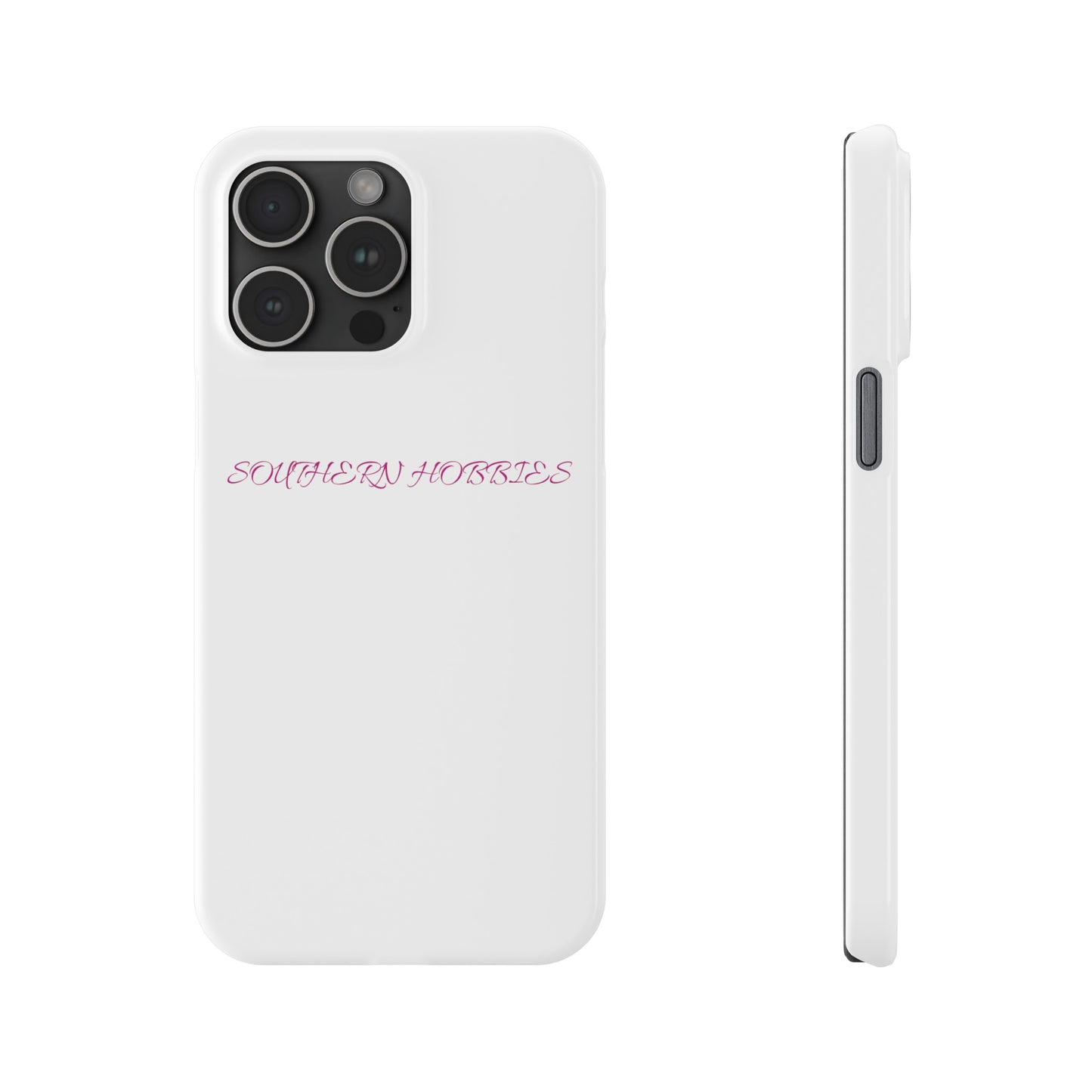 PINK ON WHITE TOUGH DROP SLIM IPHONE CASE