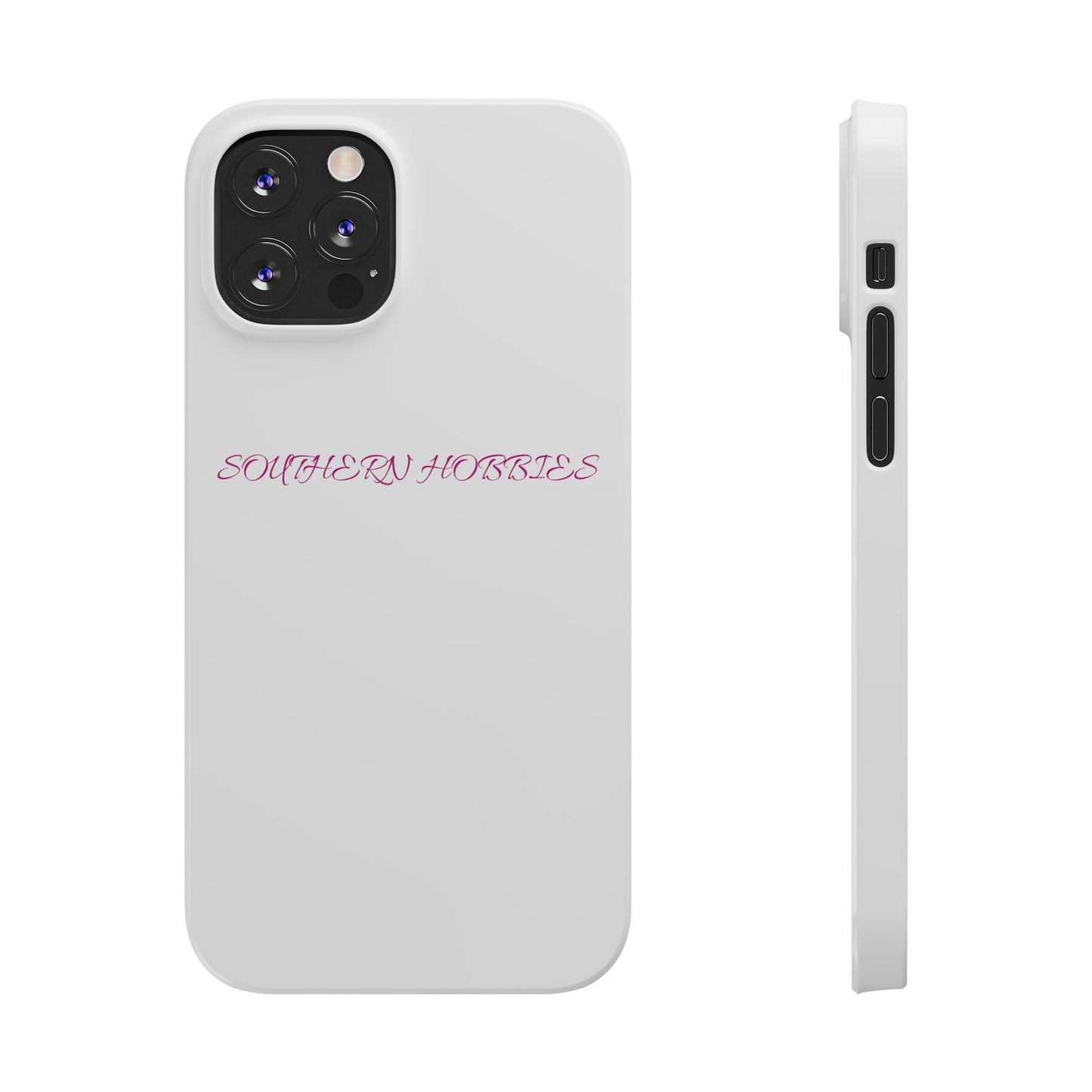 PINK ON WHITE TOUGH DROP SLIM IPHONE CASE