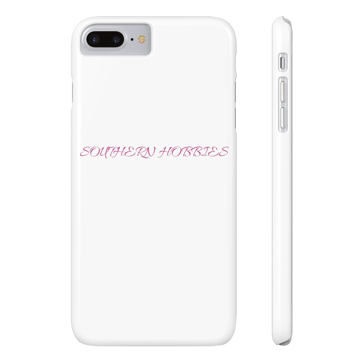 PINK ON WHITE TOUGH DROP SLIM IPHONE CASE