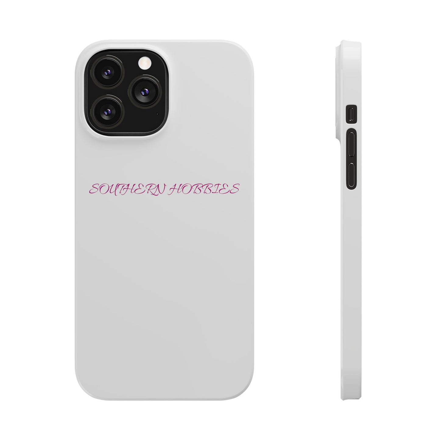 PINK ON WHITE TOUGH DROP SLIM IPHONE CASE