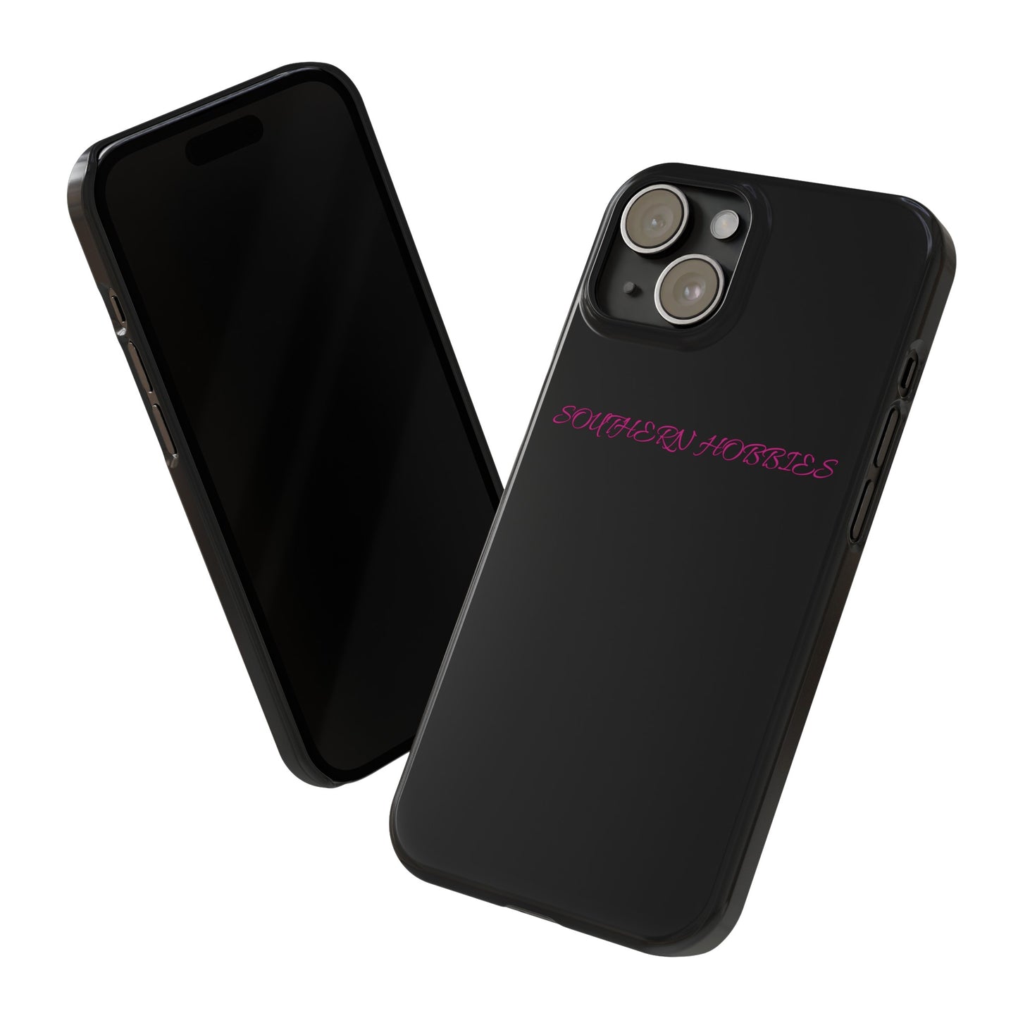 PINK ON BLACK TOUGH DROP SLIM IOHONE CASE