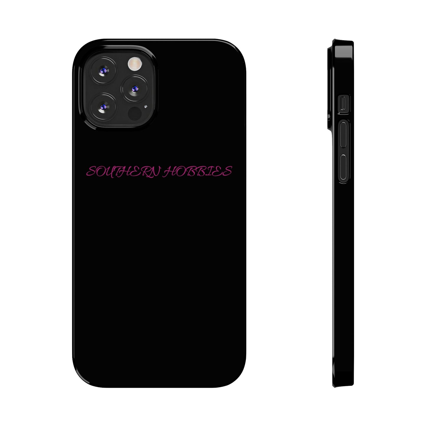 PINK ON BLACK TOUGH DROP SLIM IOHONE CASE