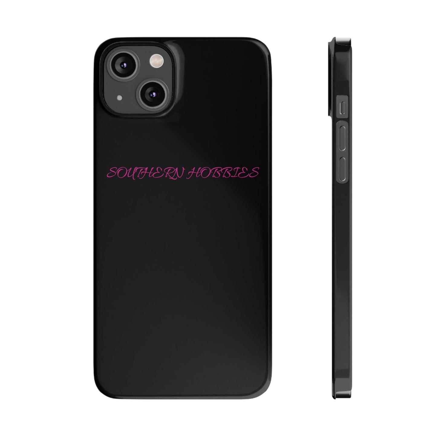 PINK ON BLACK TOUGH DROP SLIM IOHONE CASE