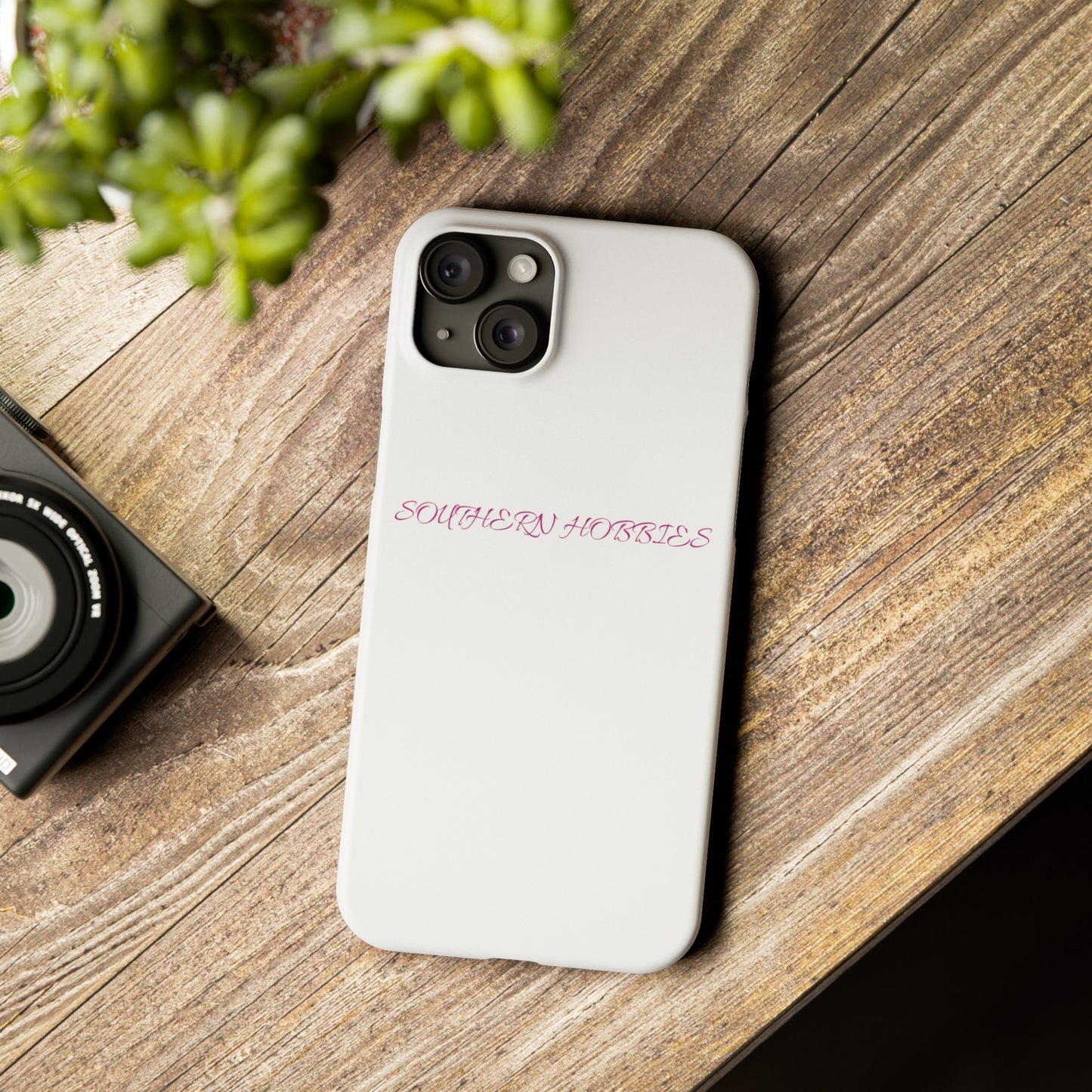 PINK ON WHITE TOUGH DROP SLIM IPHONE CASE