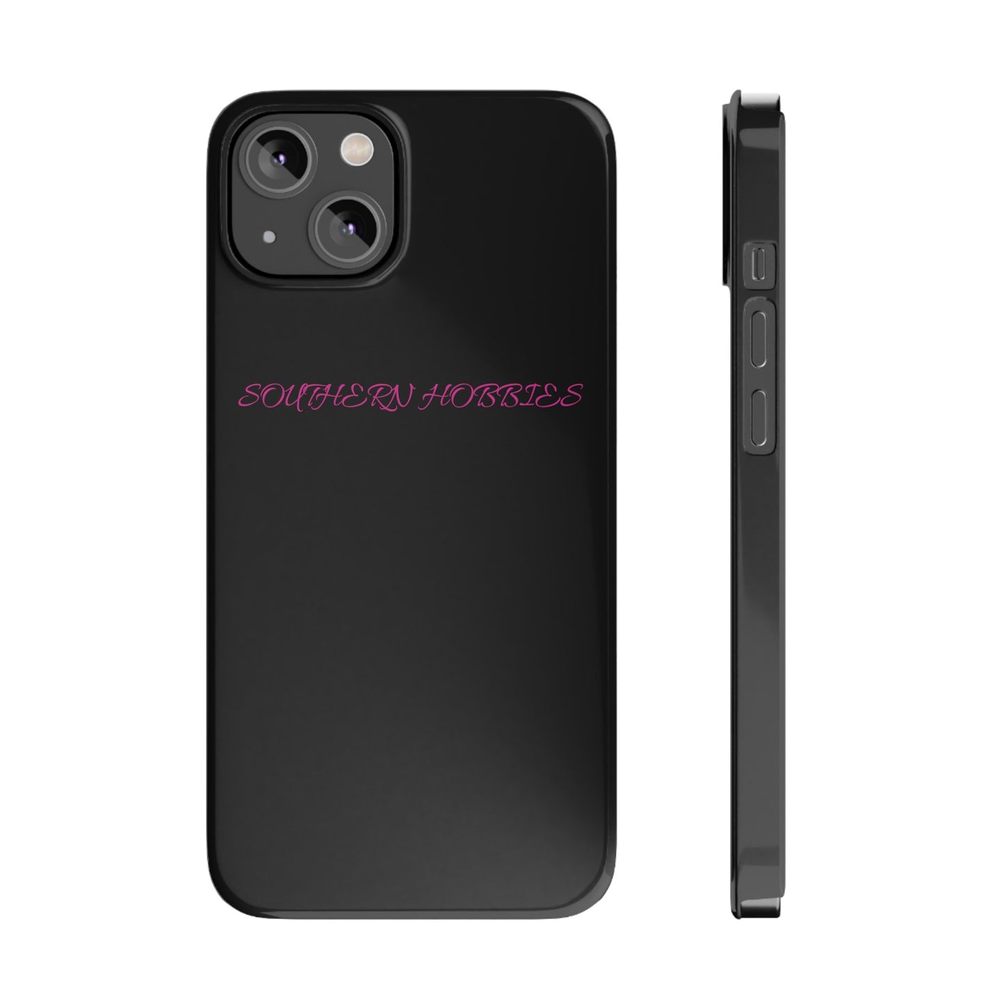 PINK ON BLACK TOUGH DROP SLIM IOHONE CASE