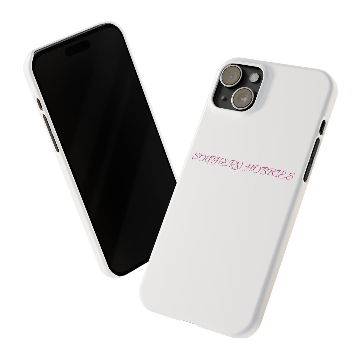 PINK ON WHITE TOUGH DROP SLIM IPHONE CASE