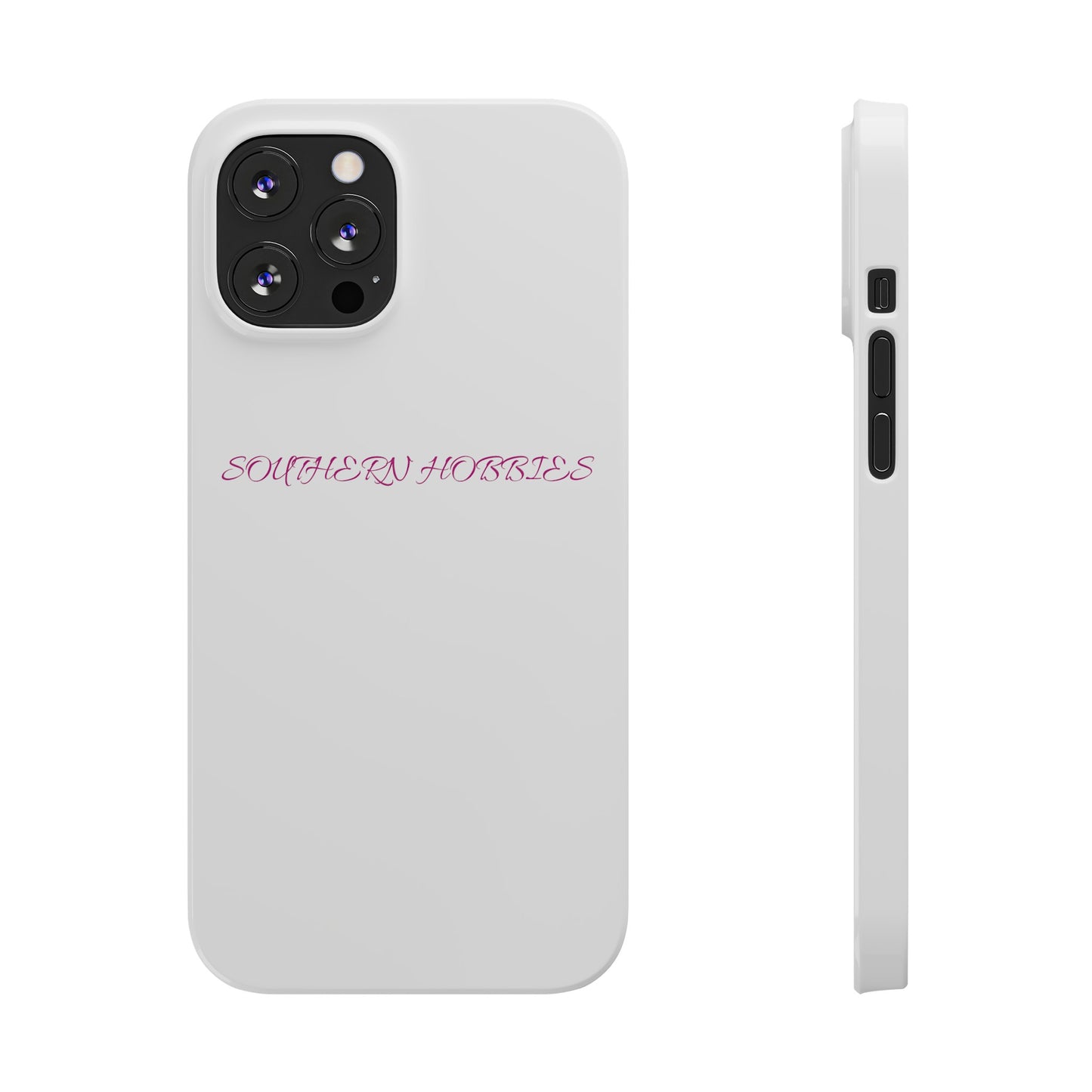 PINK ON WHITE TOUGH DROP SLIM IPHONE CASE