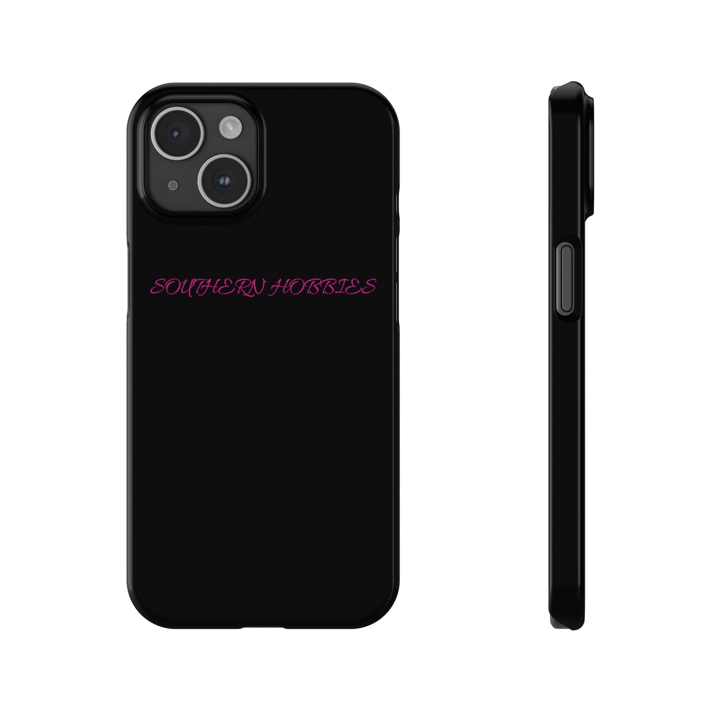 PINK ON BLACK TOUGH DROP SLIM IOHONE CASE