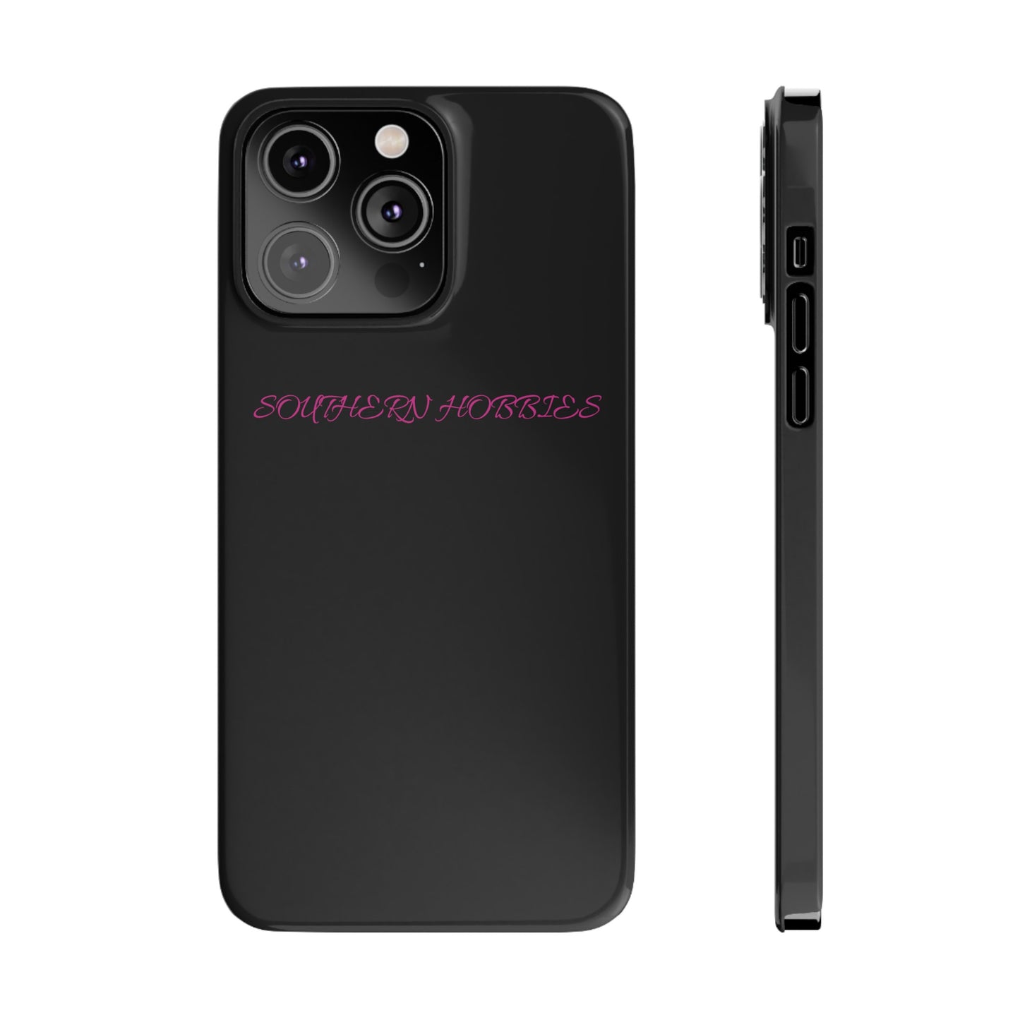 PINK ON BLACK TOUGH DROP SLIM IOHONE CASE