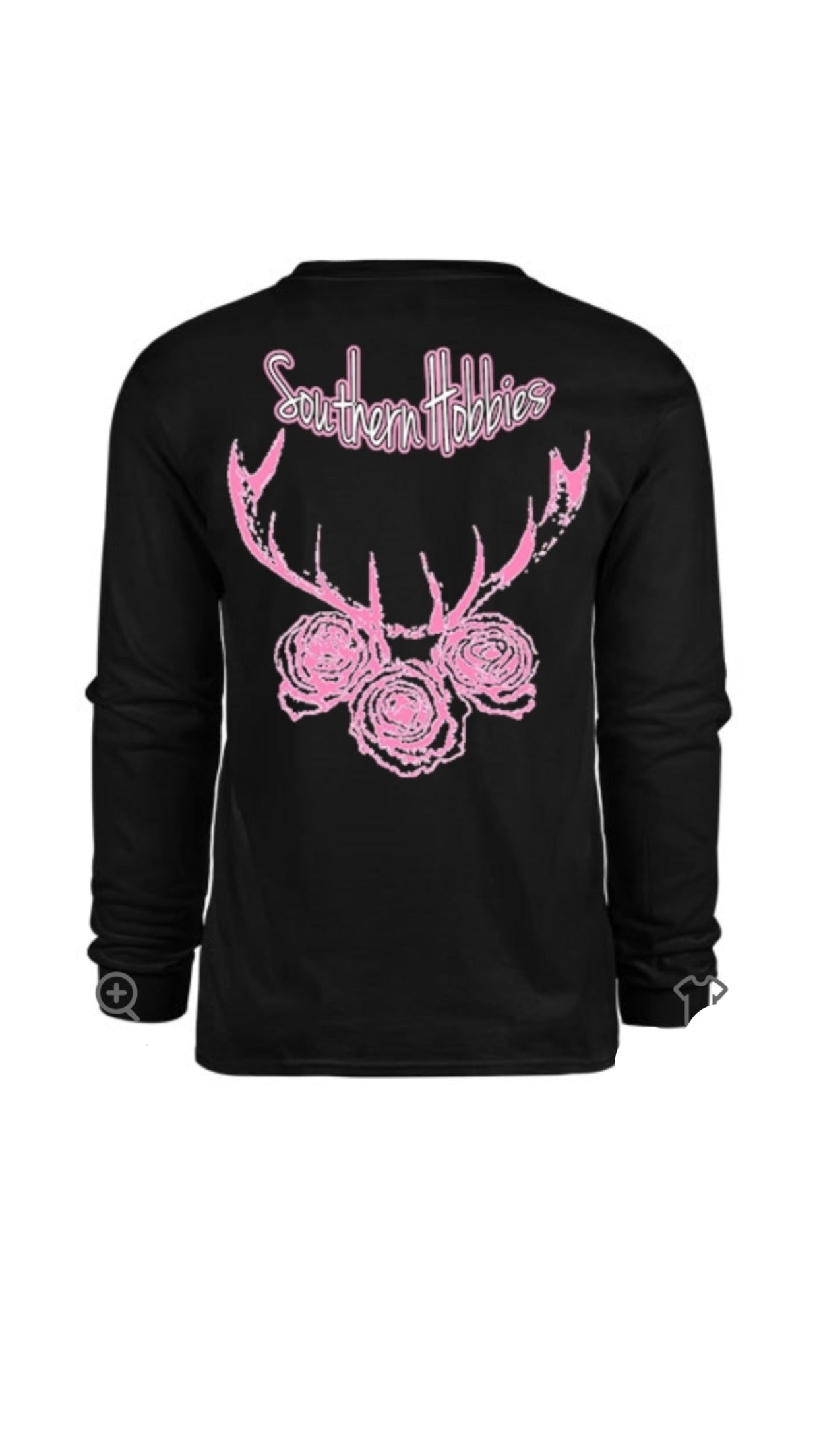 Southern Hobbies- pink an black rose deer mount