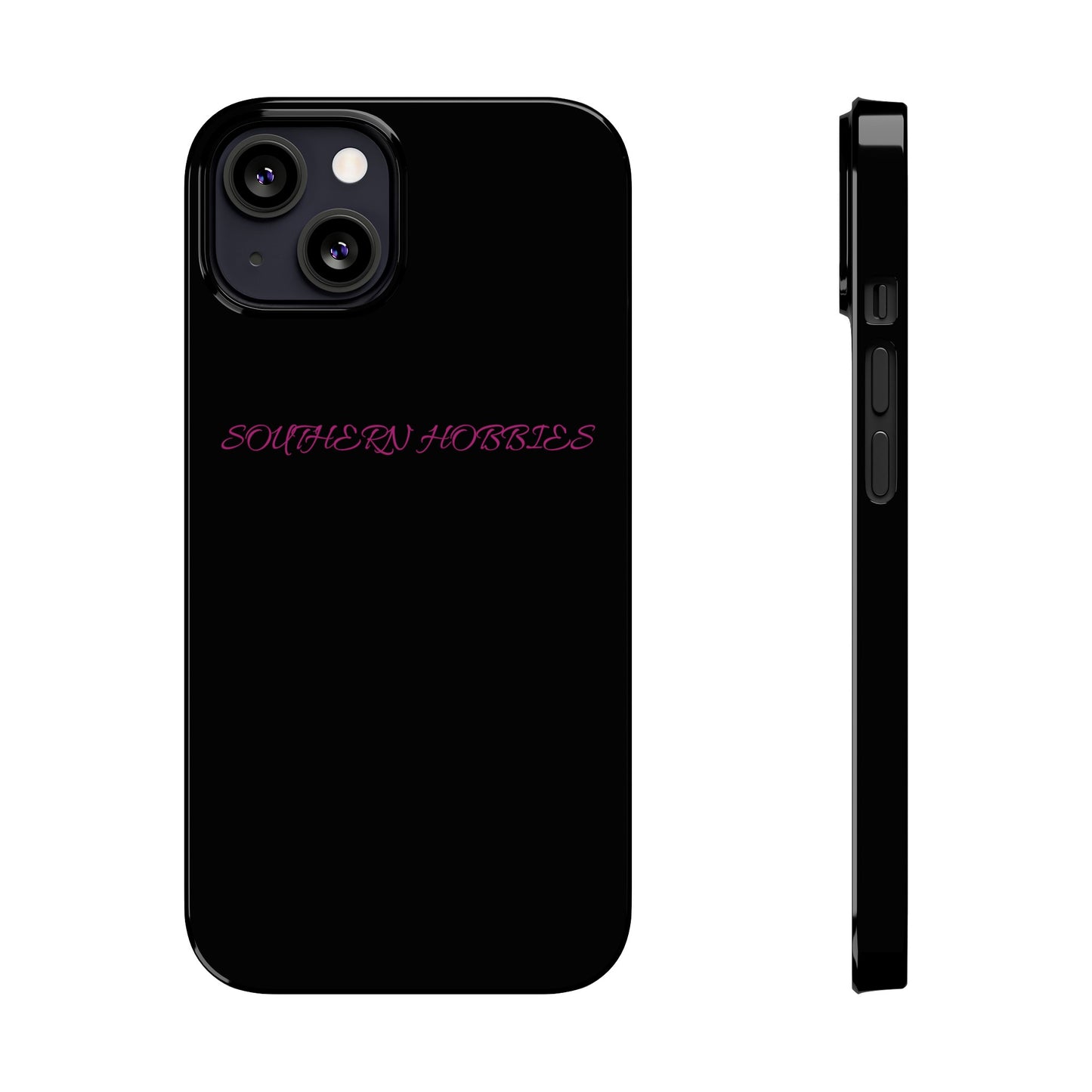 PINK ON BLACK TOUGH DROP SLIM IOHONE CASE