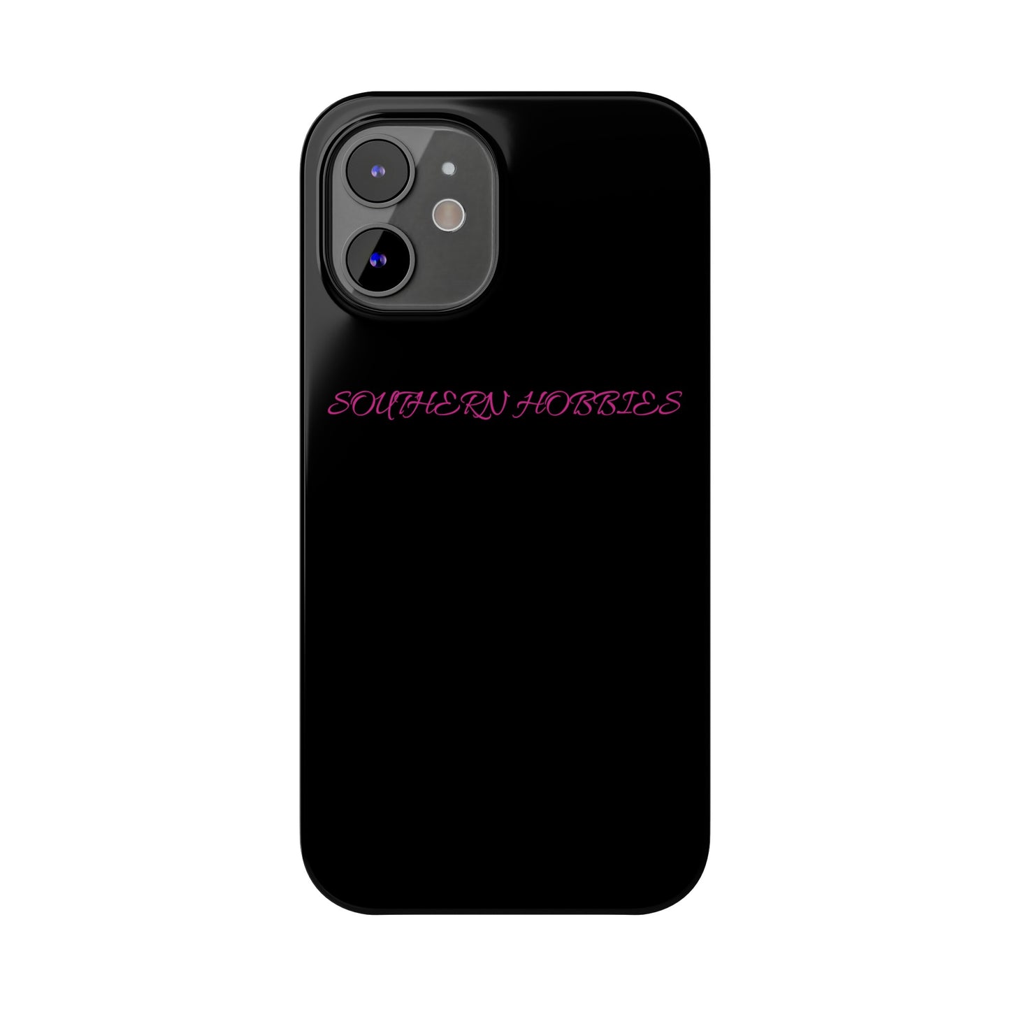 PINK ON BLACK TOUGH DROP SLIM IOHONE CASE