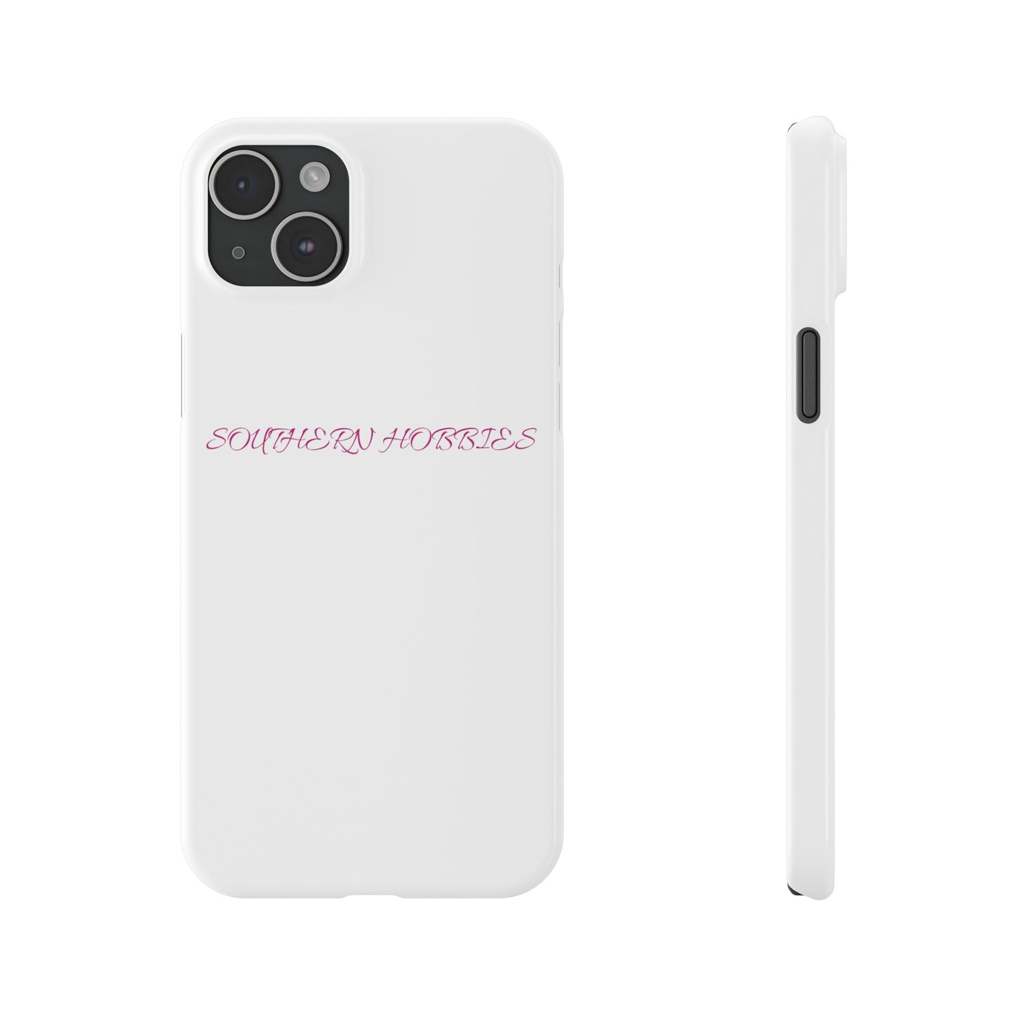 PINK ON WHITE TOUGH DROP SLIM IPHONE CASE