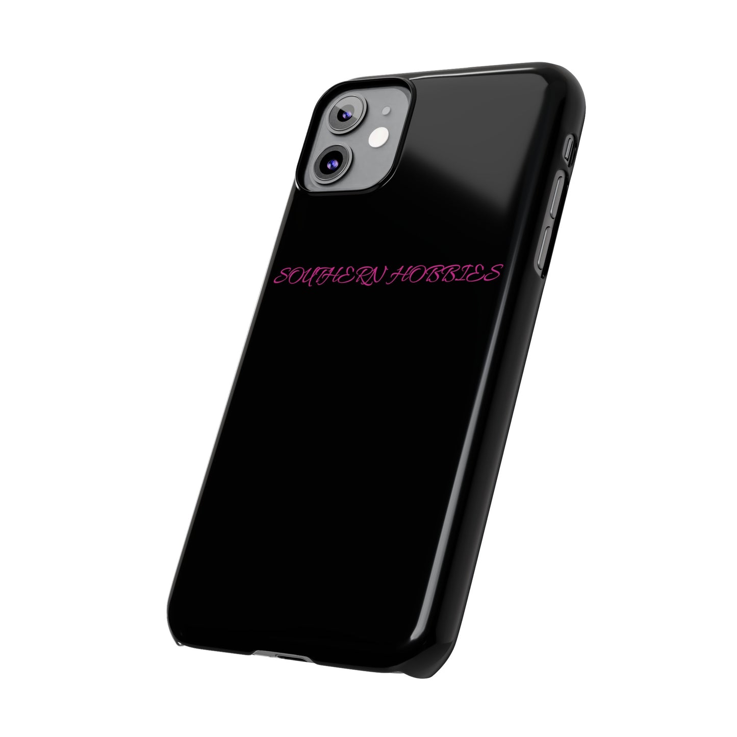 PINK ON BLACK TOUGH DROP SLIM IOHONE CASE