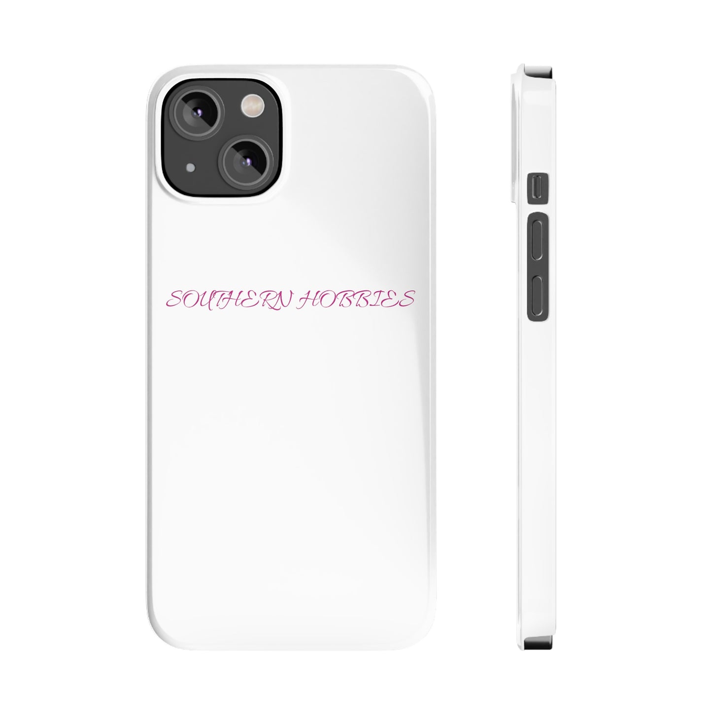 PINK ON WHITE TOUGH DROP SLIM IPHONE CASE