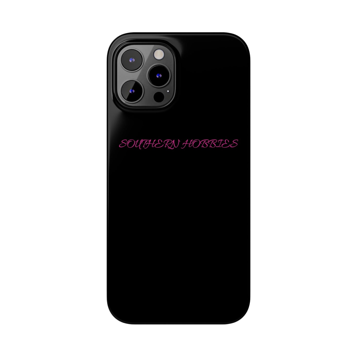 PINK ON BLACK TOUGH DROP SLIM IOHONE CASE