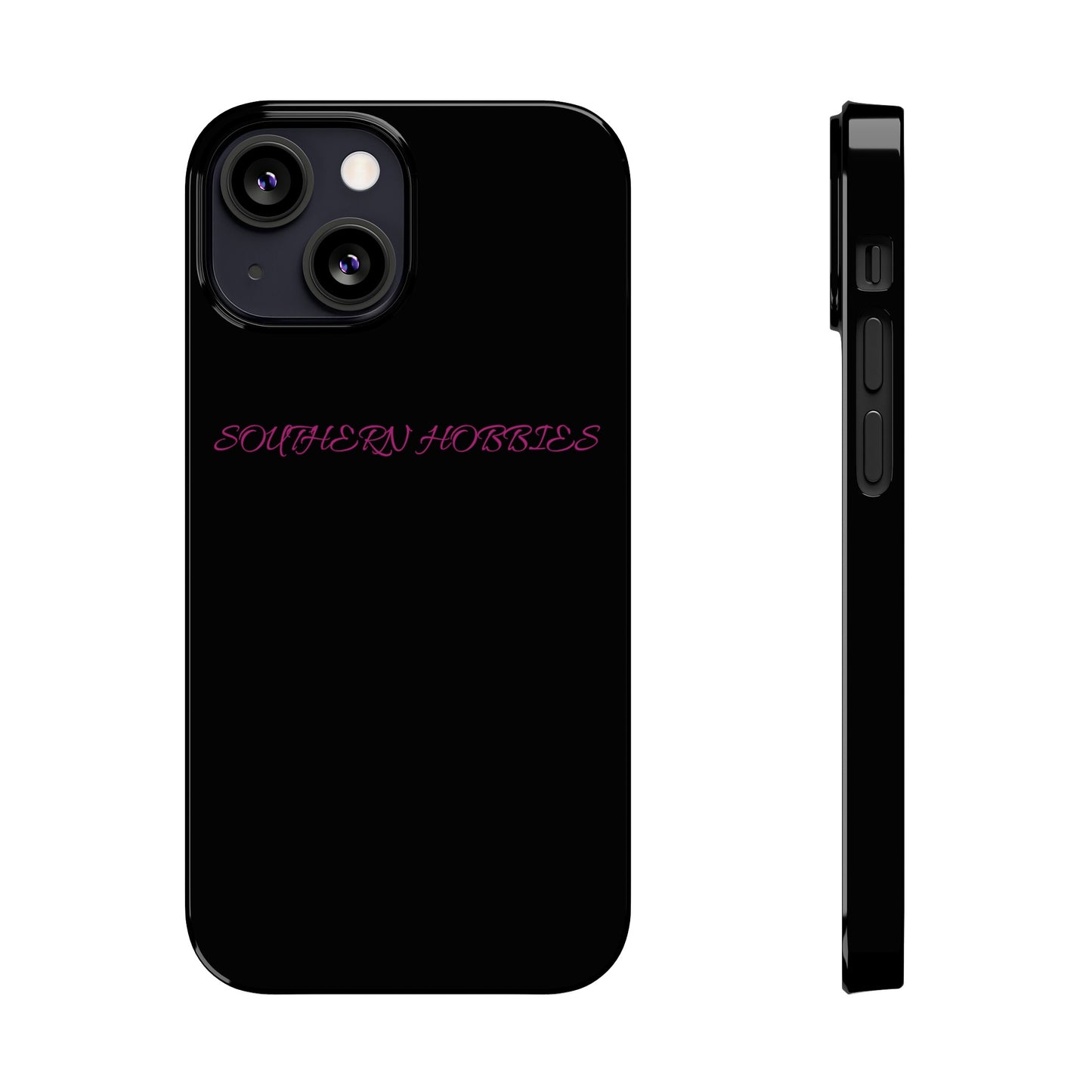 PINK ON BLACK TOUGH DROP SLIM IOHONE CASE