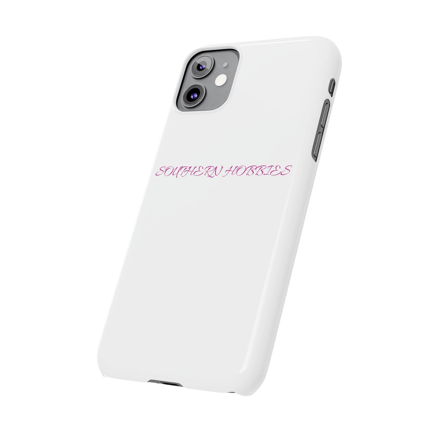 PINK ON WHITE TOUGH DROP SLIM IPHONE CASE