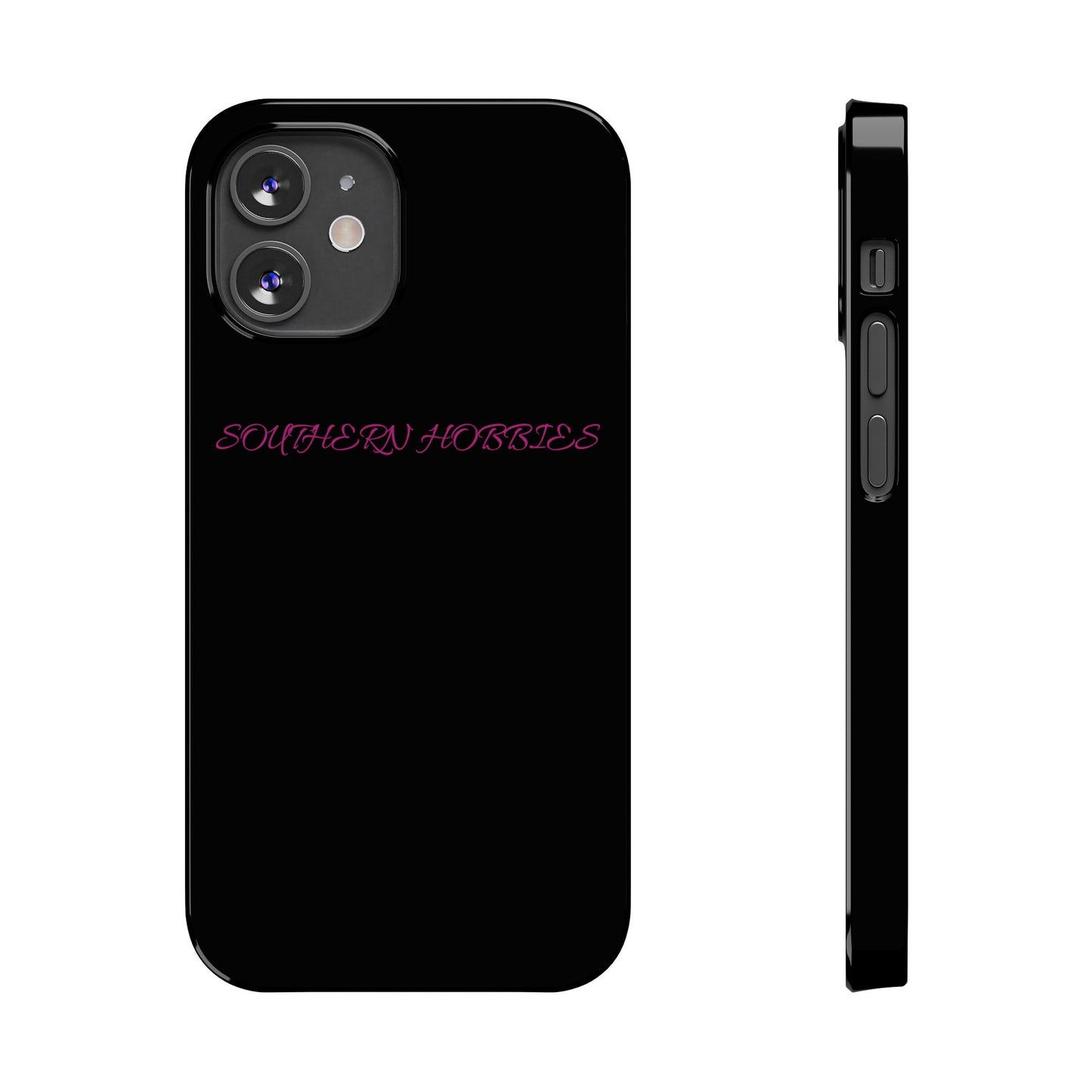 PINK ON BLACK TOUGH DROP SLIM IOHONE CASE