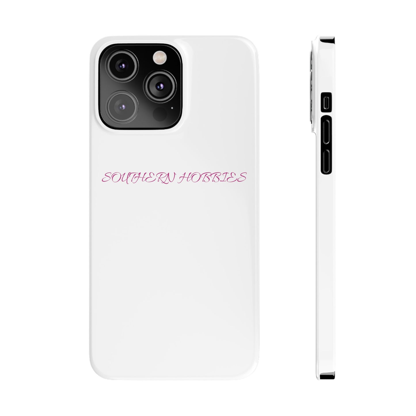 PINK ON WHITE TOUGH DROP SLIM IPHONE CASE