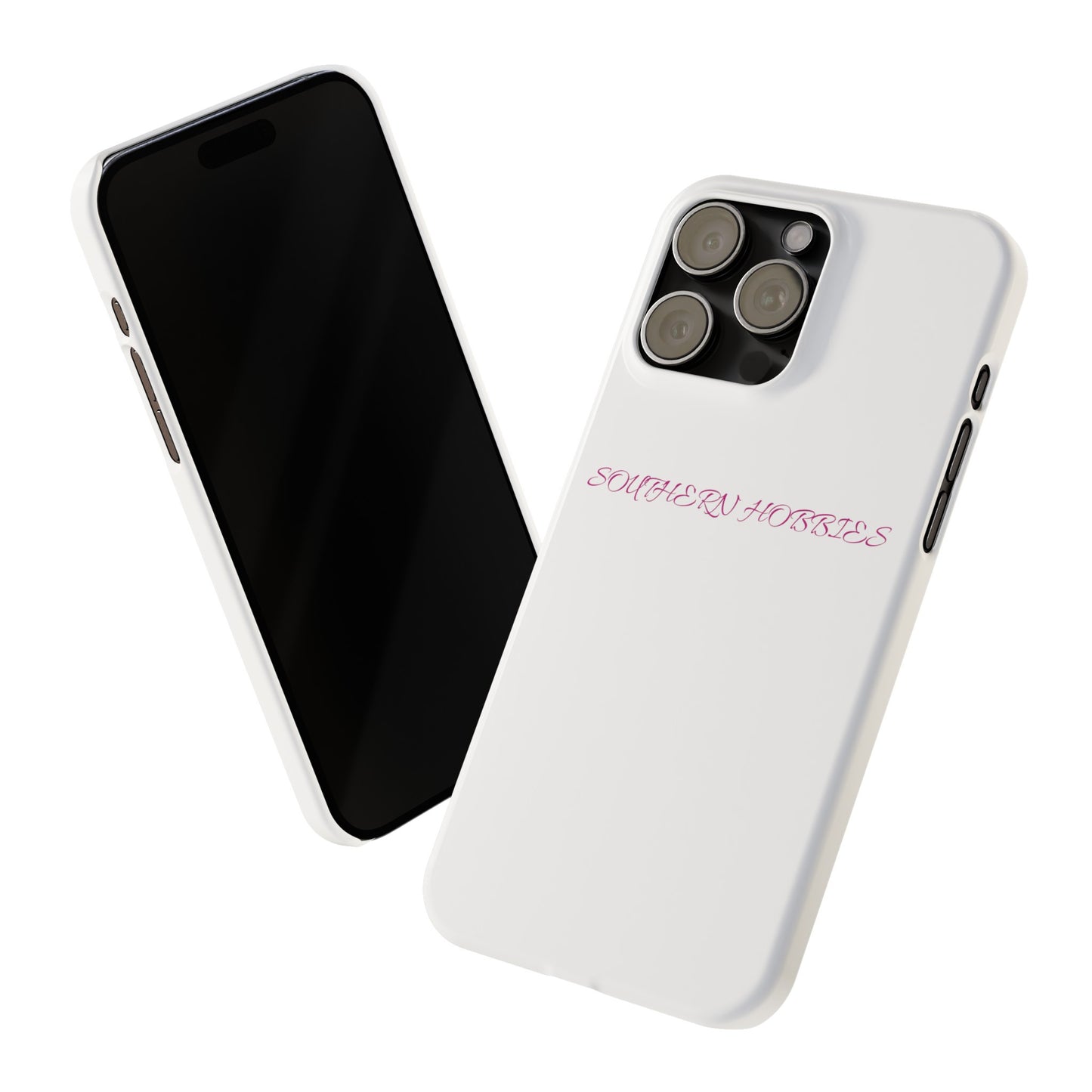 PINK ON WHITE TOUGH DROP SLIM IPHONE CASE