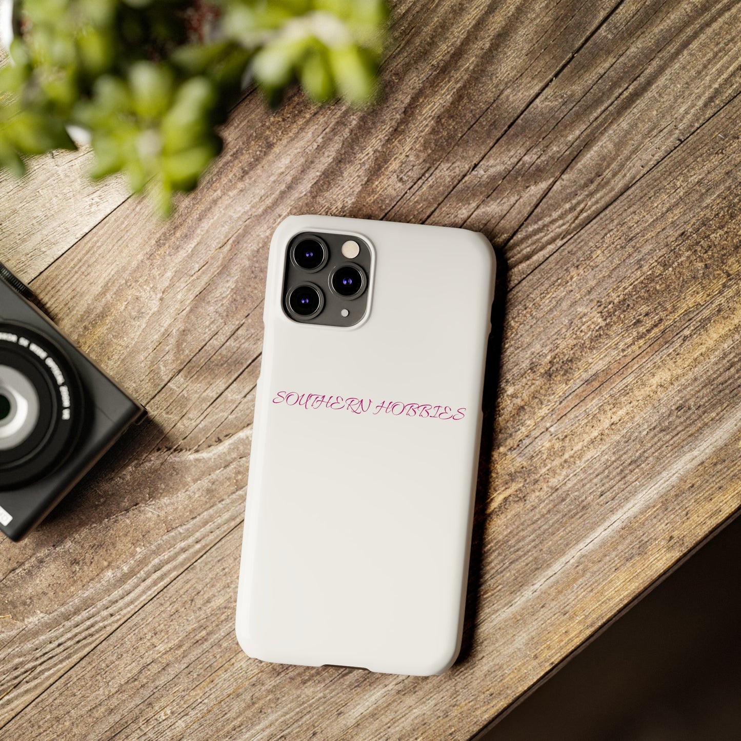 PINK ON WHITE TOUGH DROP SLIM IPHONE CASE