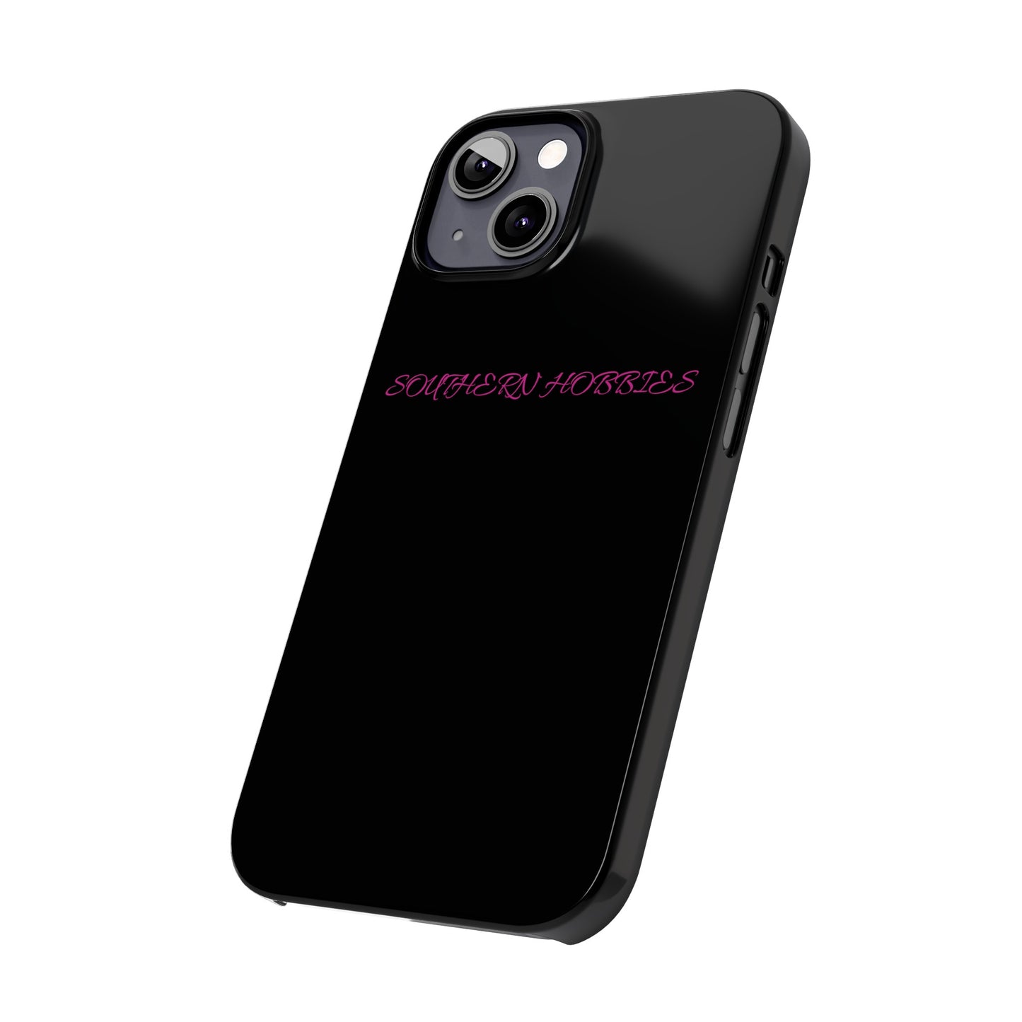 PINK ON BLACK TOUGH DROP SLIM IOHONE CASE