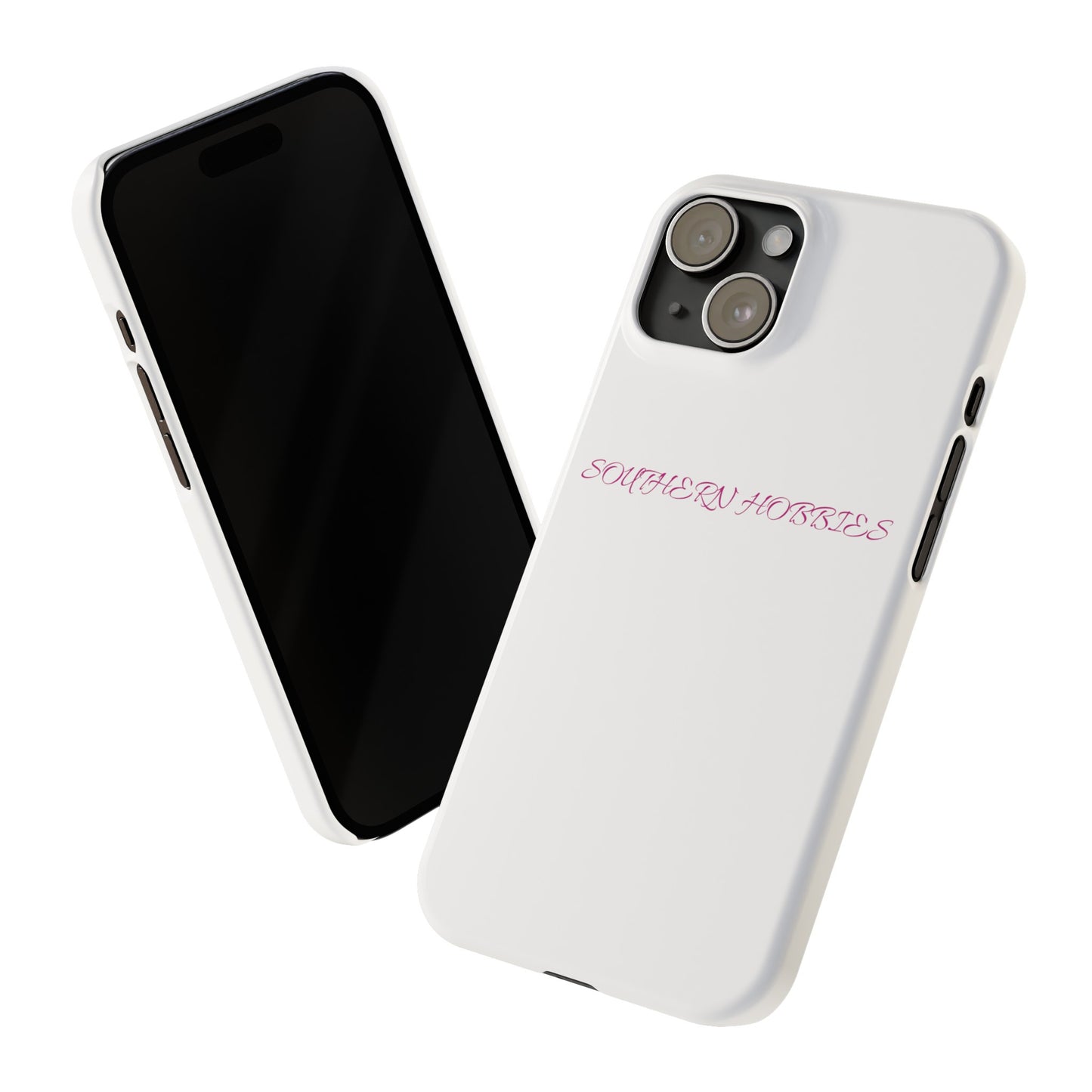 PINK ON WHITE TOUGH DROP SLIM IPHONE CASE