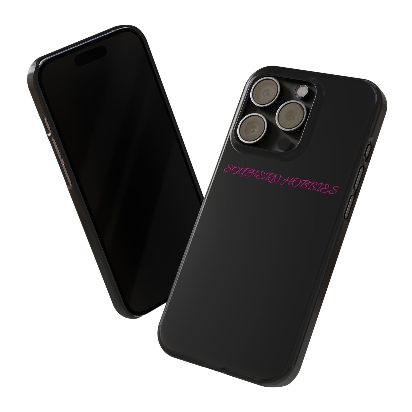 PINK ON BLACK TOUGH DROP SLIM IOHONE CASE