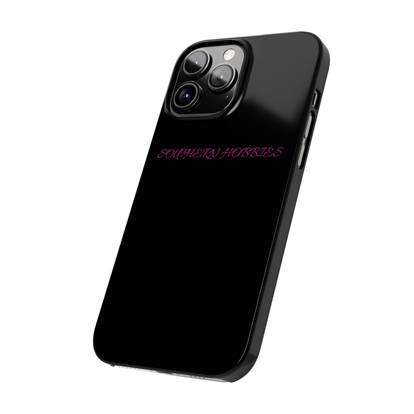 PINK ON BLACK TOUGH DROP SLIM IOHONE CASE